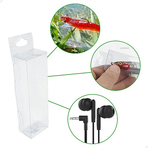 Colecionador Iscas Artificiais Camarão PX-204 (3x2x10 cm) Cabo Fone Ouvido, Carregadores (25un)