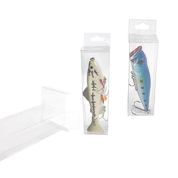 Embalagem de Acetato PX-232 (4,5x3x16 cm) (25un) Caixa para Isca Artificial Colecionador, Caixa de Plástico Transparente