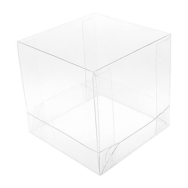 50 Caixa de Acetato PMB-3 (7.5x7.5x7.5 cm) Embalagem de Plástico Transparente
