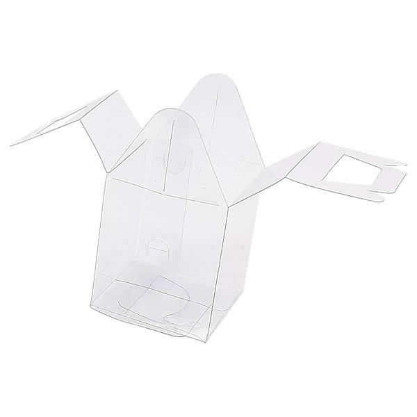 Kit 50 Caixa de Acetato, Caixa para 2 Macaron PX-41 (5x5x6 cm) Embalagem de Plástico Transparente para Artesanato