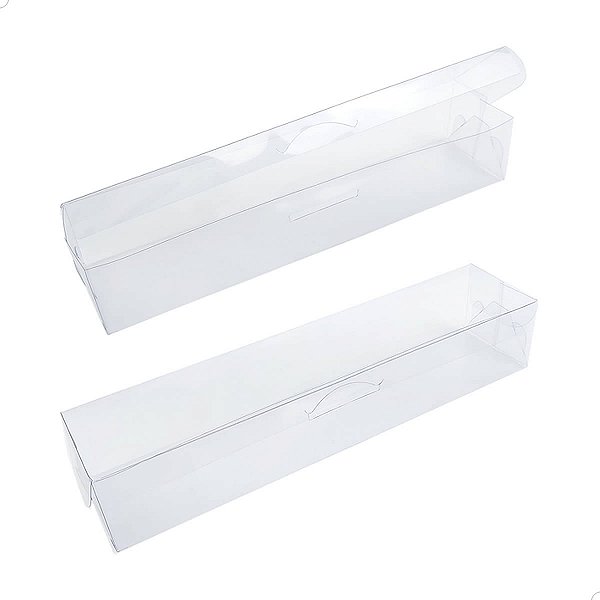 Caixa de Acetato PX-56 (30x8x5 cm) (25un) Embalagem de Plástico Transparente, Caixa para Embalagem, Caixa de Plástico