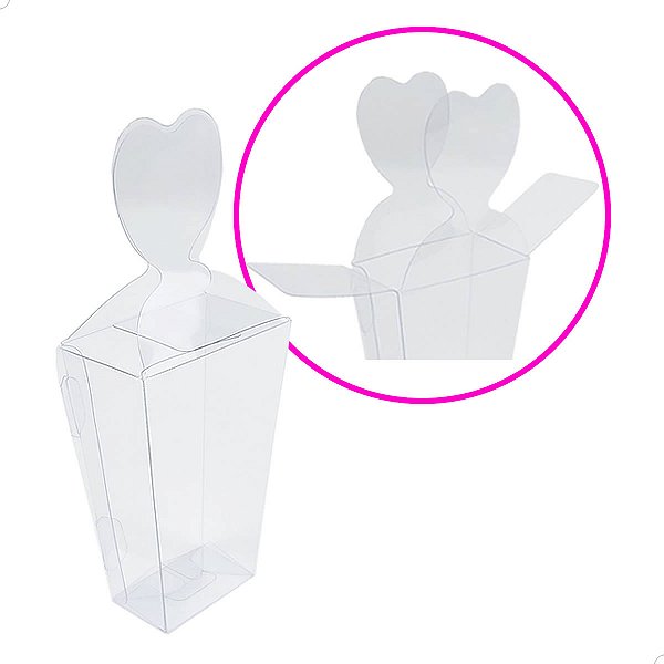 Caixa de Acetato PX-203 (6,8/4x4/2,5x10,2 cm) (25un) Embalagem de Plástico Transparente