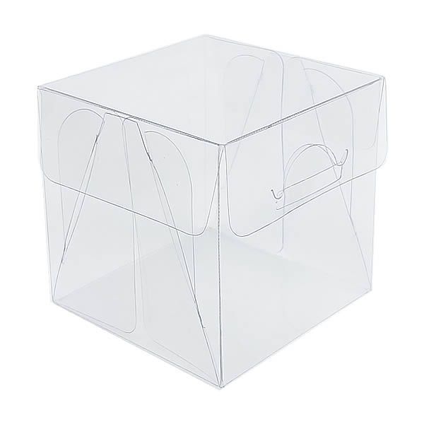 50 Caixa de Acetato PX-202 (6x6x6 cm) Embalagem de Plástico Transparente