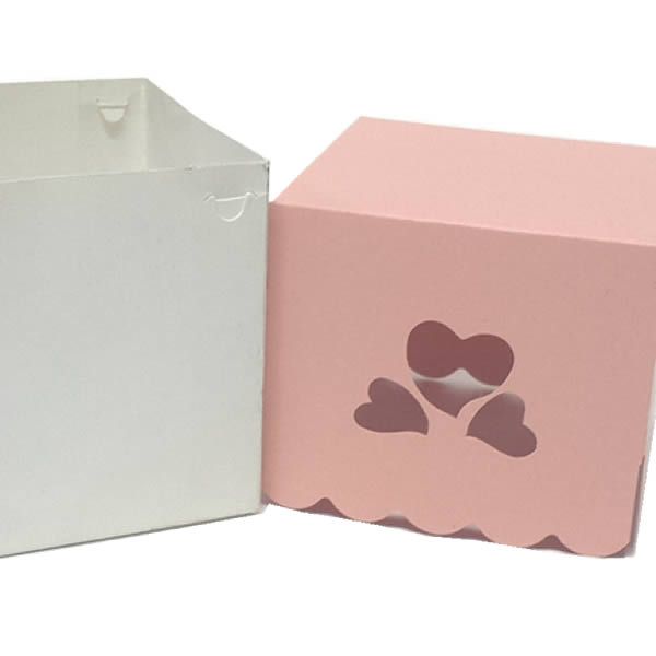 24 Caixa Amor 3 Corações Rosa (7,5x7,5x7,5 cm) Chá de Panela, Embalagem para Lembrancinha Personalize sua Festa