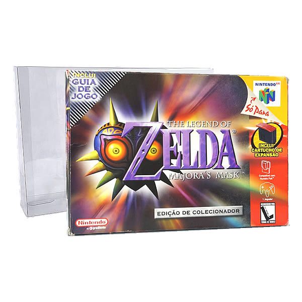 10 Caixa Protetora Games-39 (0,25mm) Proteção para Jogos Zelda e Star Wars Caixa Grande Nintendo 64 Gradiente Jogos CIB
