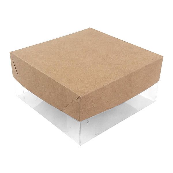 25  Caixa de Acetato PMB-14 Kraft (PMBKR-14) (12x12x6 cm) Caixa para Embalagem de Plástico e Papel