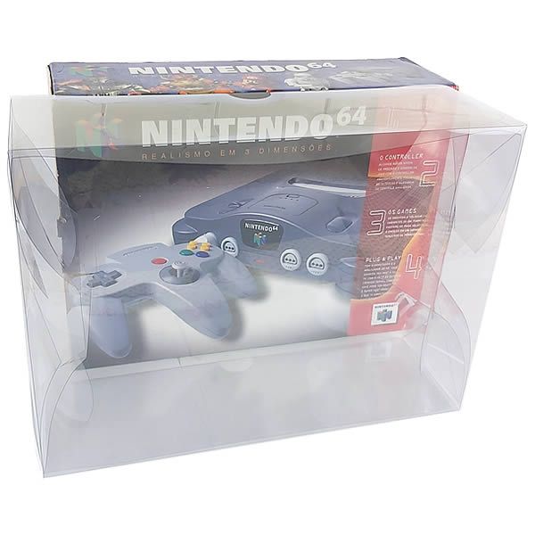 1 Protetor OFERTA Console-7 (0,25mm) Caixa Protetora de Plástico para N64 Console Nintendo 64