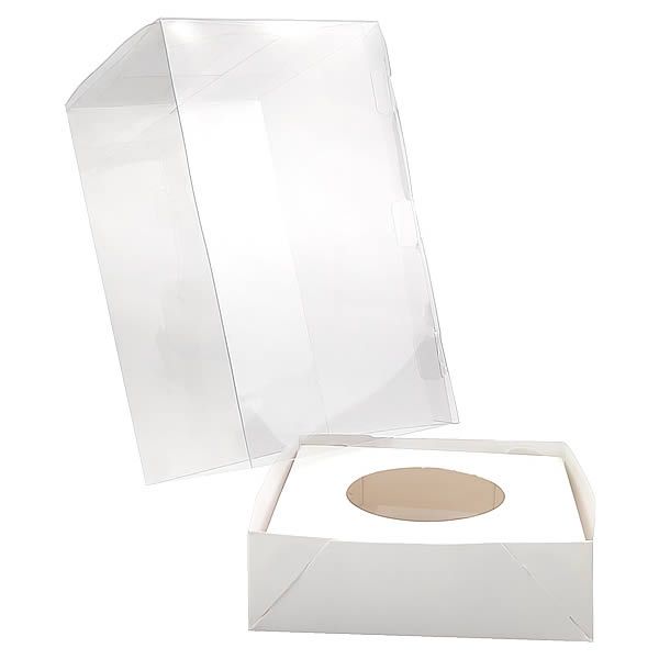 25 Caixa de Acetato para Ovo de Colher 100g e 150g KIT342 Branca (10x10x15 cm) Caixa para Ovo de Páscoa 100g e 150g