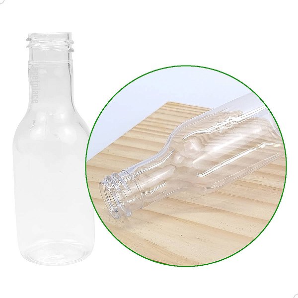 25un Garrafinha Frasco Pet Cristal 50ml rosca 20mm para Lembrancinhas (G2/50GARR)