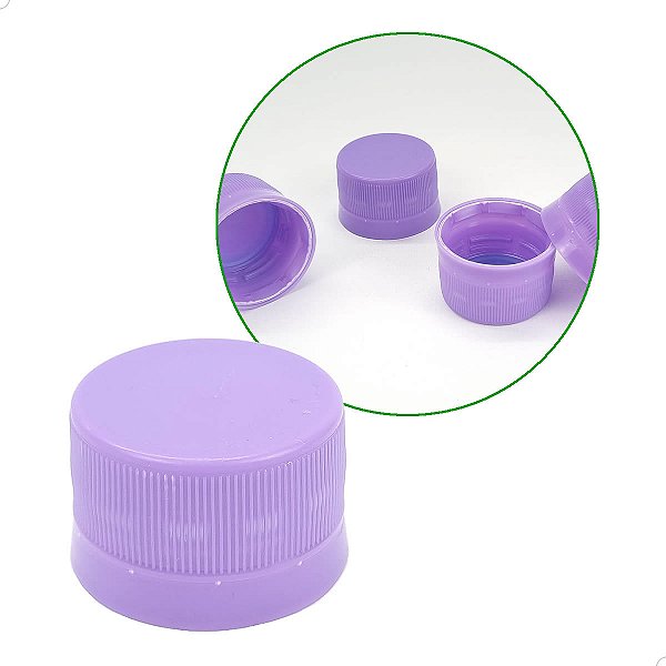 Tampa Lacre LILAS R28mm, Tampa para Garrafa Rosca 28mm, (100un) Tampa com Vedante Perfil Alto COMBOKIT