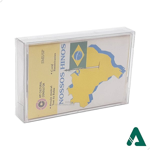 K7-Case (0,20mm) Caixa Protetora para Fita Cassete K-7 Aclopada com Caixa Acrilica (25un)
