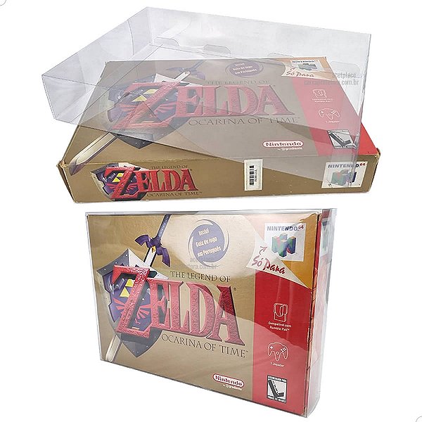 Games-39 (0,20mm) Caixa Protetora para Jogos Zelda Ocarina, Zelda Majoras, Star Wars Racer BigBox N64 Gradiente (5un)
