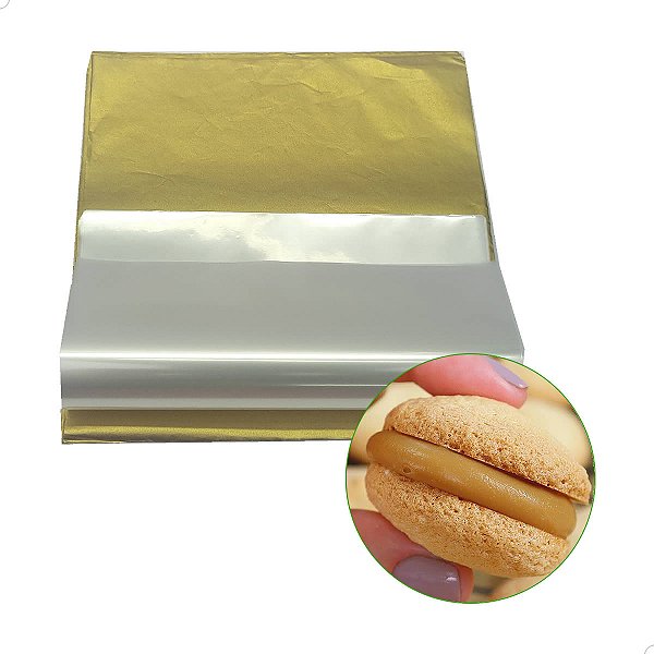Embalagem Bem Casado Papel SEDA OURO 15x15cm (40un) Kit Embalagem para Bem-Casado KITBC