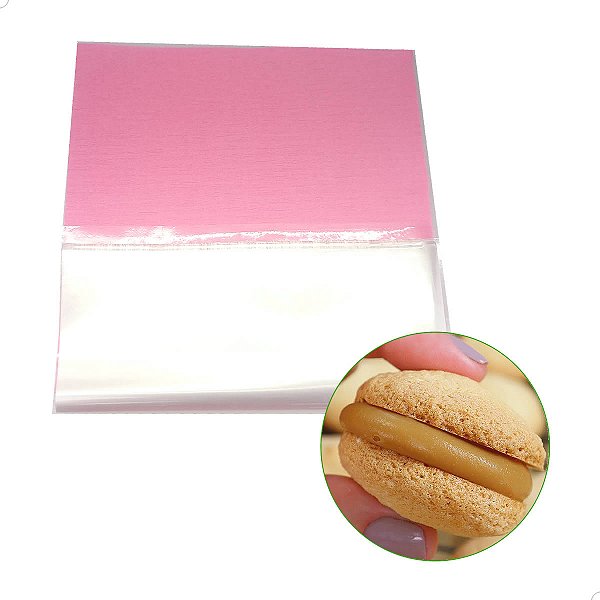 Papel para Bem Casados ROSA 15x15cm (40un) Kit Embalagem para Bem-Casado Crepom KITBC