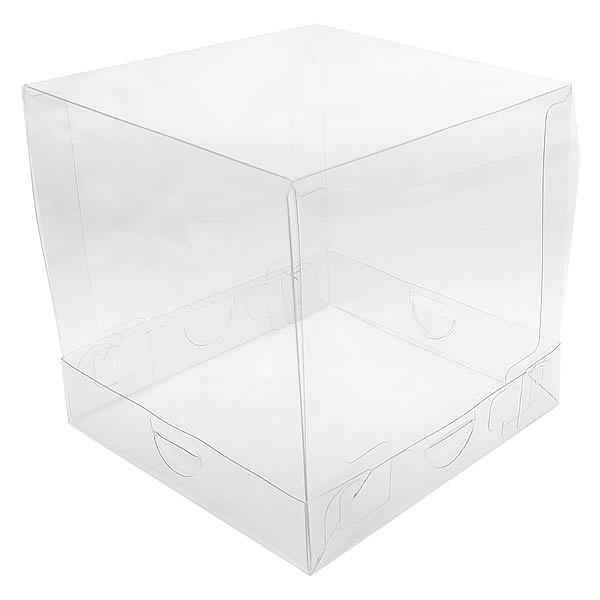 Caixa de Acetato PMB-7 Plástico (12 cm) (25un) Caixa Mini Bolo Embalagem de Plástico