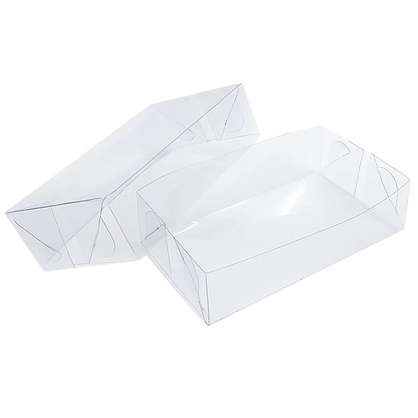 Caixa de Acetato P-125 (16x10.5x1.5 cm) (25un) Tampa e Fundo Embalagem de Plástico Transparente