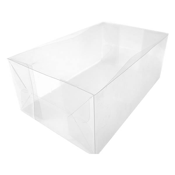 Caixa de Acetato P-80 (22x13x10 cm) (25un) Tampa e Fundo Caixinha de Plástico Transparente