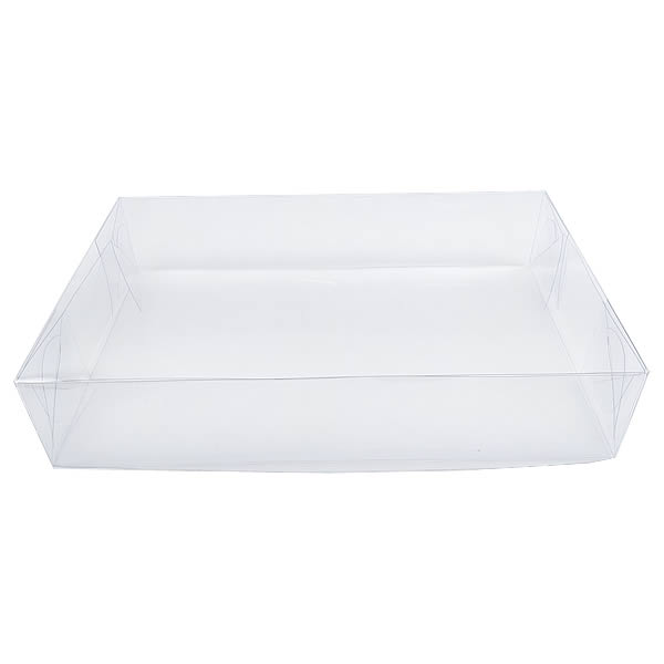 Caixa de Acetato P-23 (18x16x4 cm) (25un) Tampa e Fundo Embalagem de Plástico Transparente