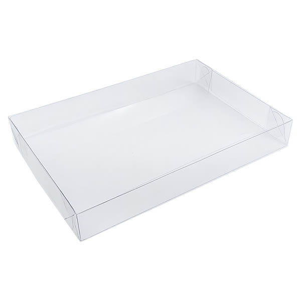 Caixa de Acetato P-58 (13x7.5x1.5 cm) (25un) Tampa e Fundo Embalagens de Plástico Transparente