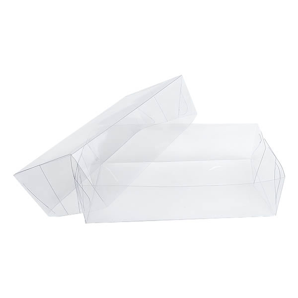 Caixa de Acetato P-118 (30x20x4 cm) (25un) Tampa e Fundo Caixinha de Plástico Transparente