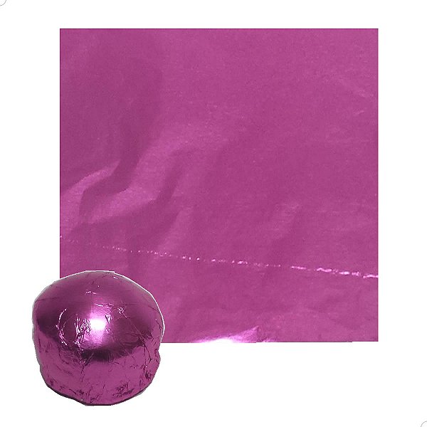 Papel Chumbo Alumínio Papel Luxo para Bombom Rosa 15x16cm 300fls Packpel