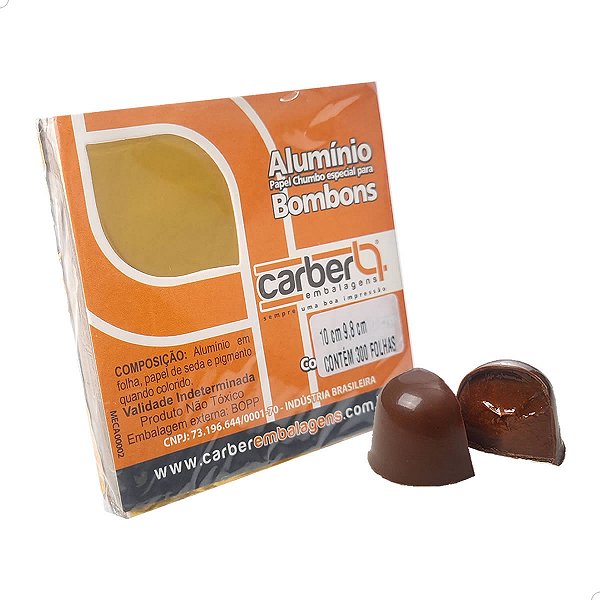 Papel Chumbo Aluminio Ouro Brilhante 10x9.8cm 300fls Festas Infantis Carber Cromus