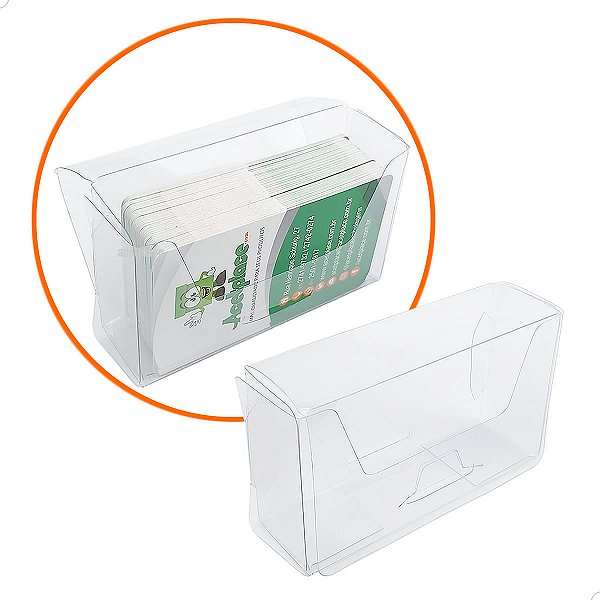 Caixa Porta Cartão de Visita PX-31 (10x3x6 cm) (25un) Embalagem Acetato Caixa para Cartão de Visita