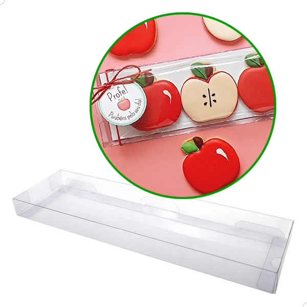 Kit 100un Caixa para Biscoito Caseiro PX-248 (6x2x17 cm) Embalagem Bolachinha