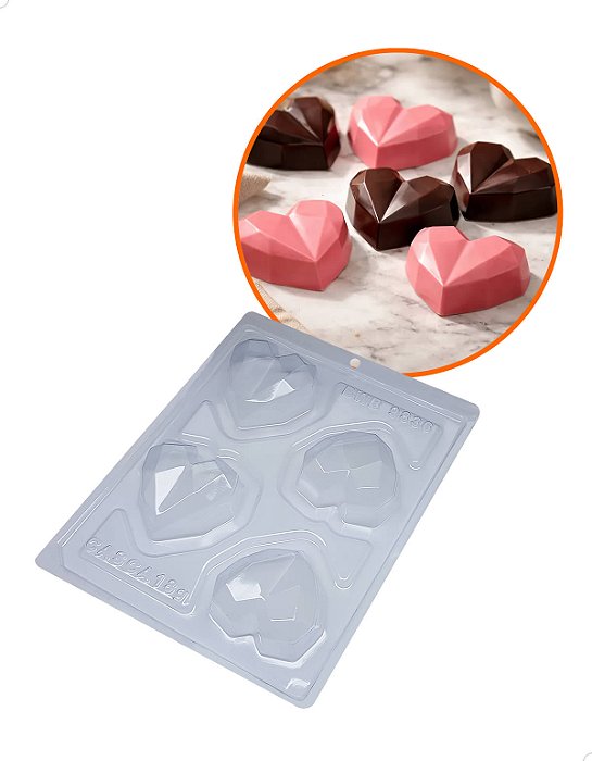 Forma BWB Especial 3 Partes – Trufa Coração Lapidado 65g (Cód. 9836)