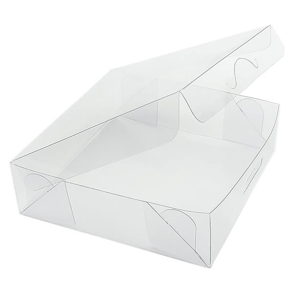 Kit 100un Caixinha de Acetato Baú PX-214 (7,5x7,5x2,5 cm) Embalagem de Plástico Transparente