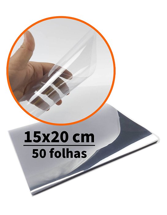 Plastico Visor de Acetato Folha para Quadro Foto 15x20 cm (50un) 20 micras, Chapa de Acetato, Folha de Acetato