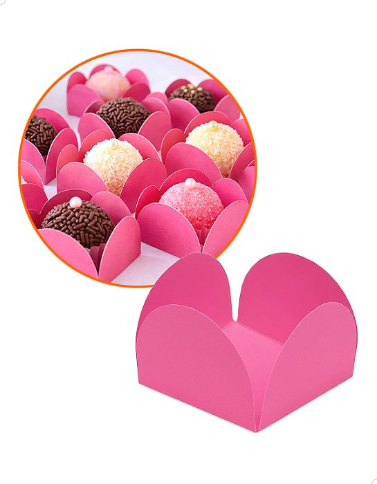 Forminha de Papel Pink 200un Docinhos de Festa Casamento Aniversário Batismo Confeitaria Cod.FPPINK