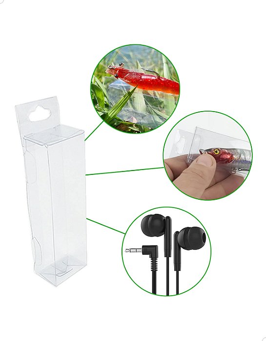 Kit 25 ~ 1000 Embalagem para Fishing Lures Iscas Artificial PX-204 (3x2x10 cm) Carregador de Celular