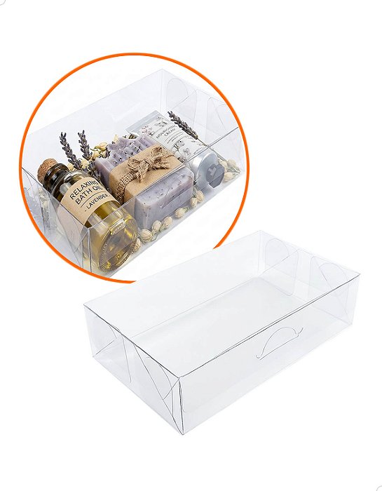 Caixinhas Caixa de Acetato PX-10 (14x8,5x3,5 cm) (50un) Embalagens de Plástico Transparente