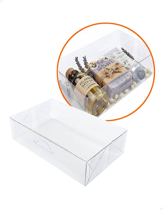 Embalagens Caixa de Acetato PX-10 (14x8,5x3,5 cm) (100un) Caixinhas de Plástico Transparente