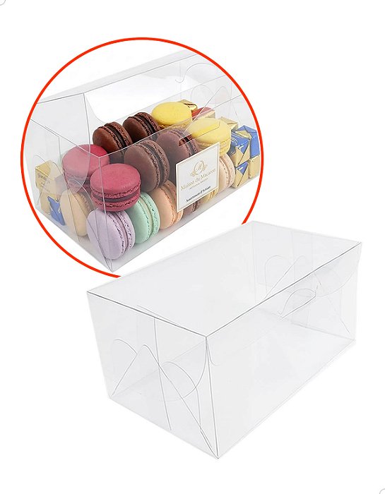 Caixa de Acetato PX-1 (17x10.5x8.5 cm) (75un) Embalagem de Plástico Transparente