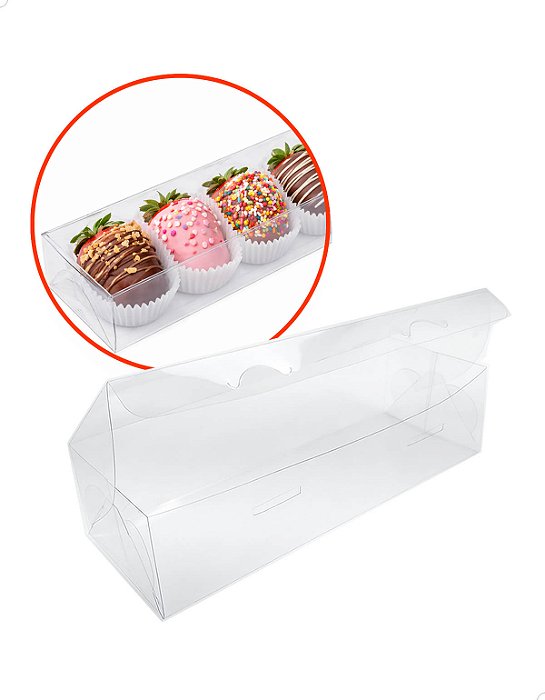 Caixa de Acetato PX-18 (24x12x6 cm) (100un) Embalagem de Plástico Transparente