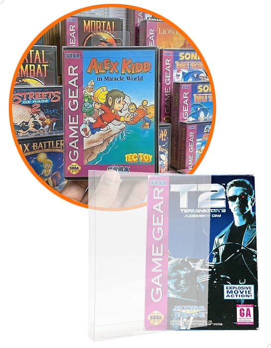 Games-3 (0,20mm) Kit 100un Caixa Protetora para Jogos CIB Game Gear