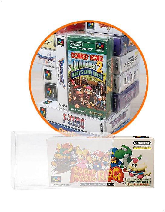 Games-10 (0,20mm) Kit 100un Caixa Protetora para CaixaBox Case Super Famicom