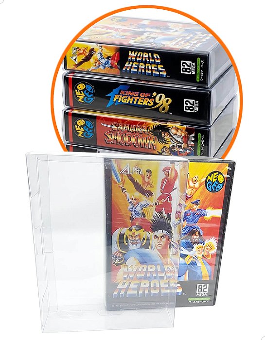 Games-17 (0,20mm) Kit 100un Caixa Protetora para Caixabox Case Neo Geo AES Shockbox