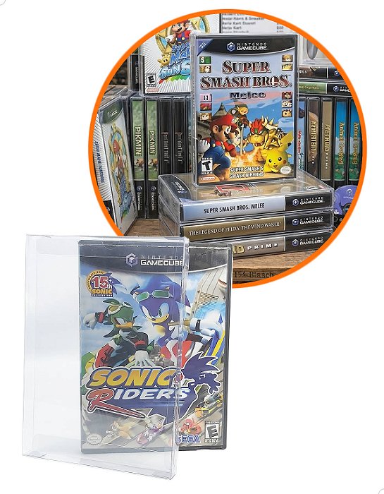 Games-20 (0,20mm) Kit 100un Protetor para DVD Caixa Protetora Jogo Gamecube