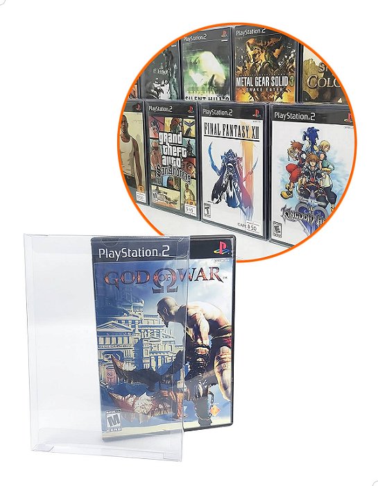 Games-20 (0,20mm) Kit 100un Protetor para DVD Caixa Protetora Jogo Playstation 2