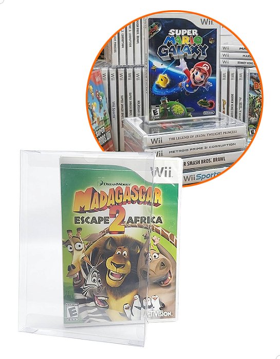 Games-20 (0,20mm) Kit 25un Protetor para DVD Caixa Protetora Jogo Wii e Wii-U