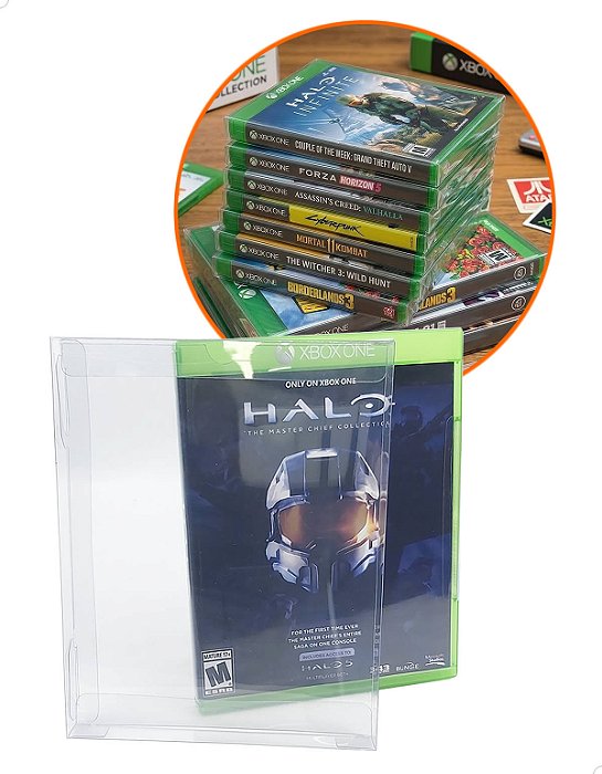Games-21 (0,20mm) Kit 100un Protetor Blu-Ray Caixa Protetora para Jogo Xbox One