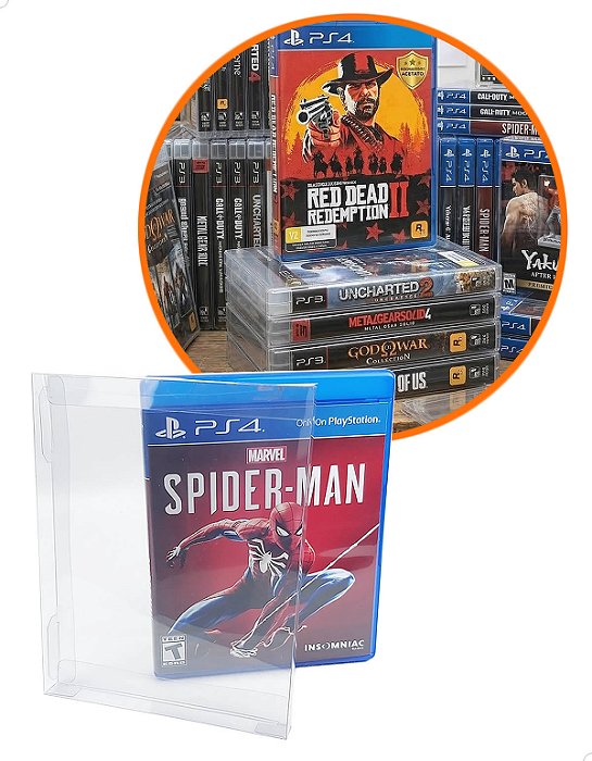 Games-21 (0,20mm) Kit 25un Protetor Blu-Ray Caixa Protetora para Jogo PlayStation 3 4 5