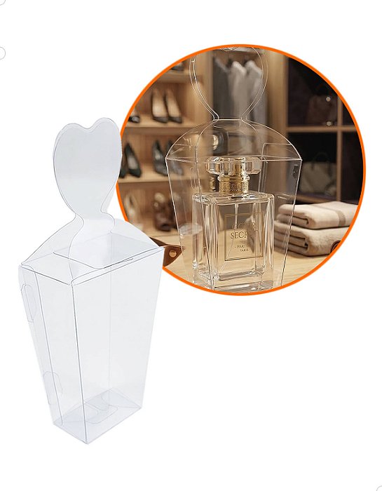 Embalagem de Acetato para Presente Perfume BAX-203 (6,8x4x10,2 cm) (50un) Caixinha Transparente