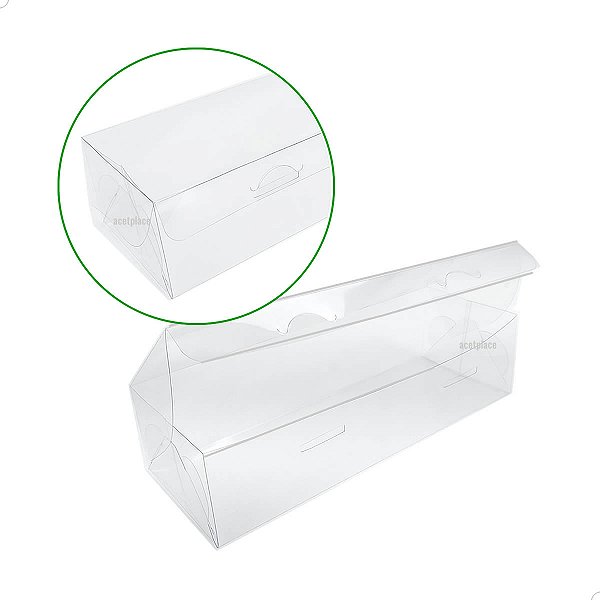 Caixa de Acetato BAX-39 (20x8x7 cm) (100un) Embalagem de Plástico Transparente