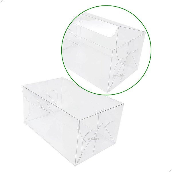 Caixa de Acetato BAX-50 (11,5x6x5 cm) (100un) Embalagem de Plástico Transparente