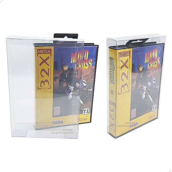 Games-29 (0,20mm) Kit 100un Caixa Protetora para Case com ABA DE PENDURAR Mega Drive, Master System, 32X e Game Gear