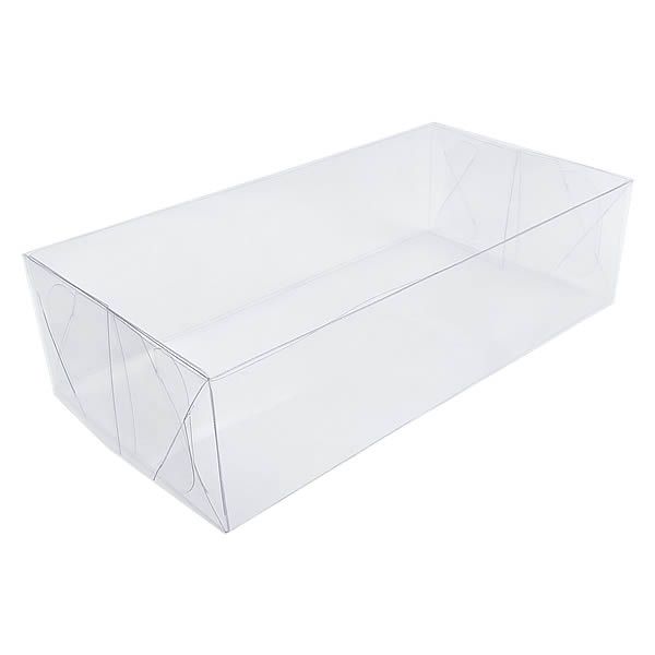 Caixa de Acetato P-102 (19x10x5 cm) (25un) Tampa e Fundo Embalagens de Plástico Transparente